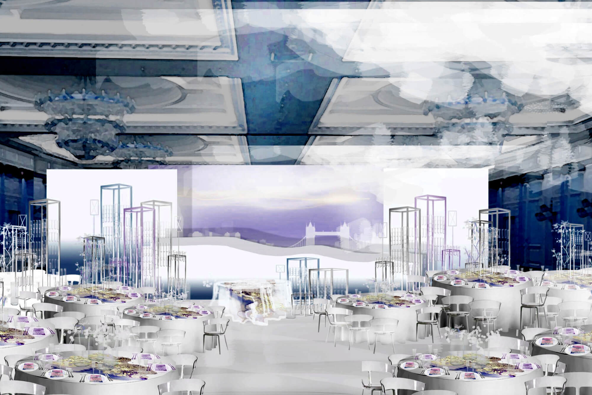 киз оформления зала Ритц Карлтон. BM Weddings & Events